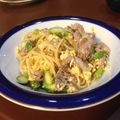 咲ボン's cooksnap of when they made アスパラと豚肉のパスタ.