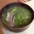 サーフブレイド's cooksnap of when they made キャベツとベーコンのお味噌汁.