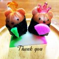 Rie♪♪♪'s cooksnap of when they made お内裏様とお雛様：簡単キャラ弁おかず.