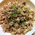 ｙｏ−ｄａ５５'s cooksnap of when they made ごはんのお供に ひき肉たまご.