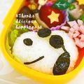 ruruchirin's cooksnap of when they made サングラススヌーピー弁当.