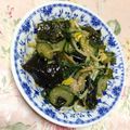 あざらしの赤ちゃん's cooksnap of when they made もやしの酢の物（もやし・紫蘇・ワカメ等）.