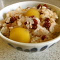 昇父さん's cooksnap of when they made 栗の甘露煮と煮豆で　栗おこわ.