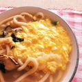 kumanomam's cooksnap of when they made おうどんに＊ふわふわたまご＊.