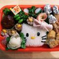 はる＆ここ's cooksnap of when they made キティちゃん♪サンドイッチ（キャラベン）.