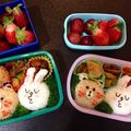 sarayuna85's cooksnap of when they made キャラ弁☆LINEのブラウン&コニー.
