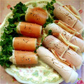 ほしーの☆'s cooksnap of when they made ✿生ハムとチーズのかいわれ巻き✿.