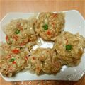 モコ119's cooksnap of when they made カニカマで♪簡単カニ豆腐しゅうまい.