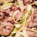 にほんやなぎ's cooksnap of when they made 豚肉・アスパラのしょうが焼き.