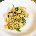 ぱんだ170071's cooksnap of when they made 菜の花とブロッコリーのキムチマヨ炒飯.