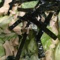 春夏ママちゃん's cooksnap of when they made レタスとササミのもみ海苔サラダ.