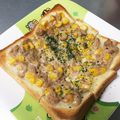 そらおのえくぼ's cooksnap of when they made 我が家の定番♡ツナマヨコーントースト.