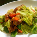 htmrk's cooksnap of when they made 野菜と鶏ムネのマヨぽん炒め♡柚子胡椒風味.