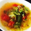 myacooking's cooksnap of when they made 『ザクザク』レタスの＊BLTスープ＊.