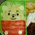 梨の華's cooksnap of when they made 超簡単　プーさんキャラ弁.