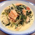 はるmam105's cooksnap of when they made 生クリーム救済！鮭とほうれん草のパスタ♪.
