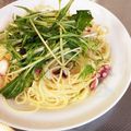 ぱんだ170071's cooksnap of when they made タコと水菜の塩レモンパスタ.