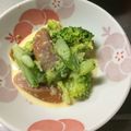 hiyo5220's cooksnap of when they made 野菜とソーセージのカルボナーラサラダ♪.