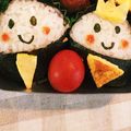 kirakira76's cooksnap of when they made キャラ弁★おひなさまひなまつりお雛様.