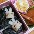たまペコ's cooksnap of when they made キャラ弁☆簡単☆ちくわでうさぎ.