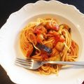 Pankoro☻'s cooksnap of when they made 茄子とズッキーニのトマトソースパスタ.