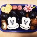 ka1o3's cooksnap of when they made ミッキー＆ミニー＆プーさん キャラ弁.