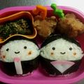 ぱぐちょ's cooksnap of when they made キャラ弁★おひなさまひなまつりお雛様.