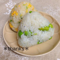 ひぃこ＊'s cooksnap of when they made 枝豆とじゃこのおにぎり.
