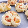 Hanachim's cooksnap of when they made 簡単成形・三つ巴ハムマヨパン.