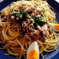 ポヨちママ's cooksnap of when they made 菜花とマグロのスパゲッティ.