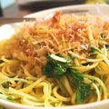 kubotty510's cooksnap of when they made お吸い物の素で梅と水菜の和風パスタ.