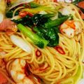 うっちー0327's cooksnap of when they made 具だくさんぺペロンチーノ.