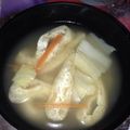 紅茶とチーズケーキ's cooksnap of when they made 白菜・人参・油揚げの牛乳味噌汁.