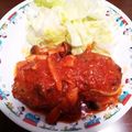 ゆいまま0326's cooksnap of when they made きのこ煮込みハンバーグ：トマトバージョン.