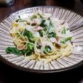 ☆もったろう's cooksnap of when they made 菜の花とベーコンのクリームパスタ.