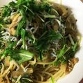 milletury's cooksnap of when they made しらすと水菜のパスタ.