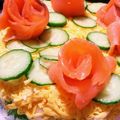 pitomiy's cooksnap of when they made ケーキ型de彩り綺麗な押し寿司♡.