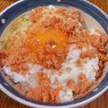 ayaakari's cooksnap of when they made 鮭たまごかけごはん.