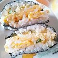 ☆めぇ☆ﾐ's cooksnap of when they made 5分で♪ 卵で☆超～簡単おにぎらずの具.