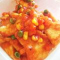 まめ's cooksnap of when they made 驚きの柔らかさ！鶏ムネ肉でチリソース炒め.