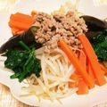 ゆずぴか's cooksnap of when they made 野菜たっぷり5色のナムル丼.