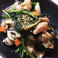 まなまま☆ミ's cooksnap of when they made 簡単☆焼肉のタレで！豚と春菊の炒めもの.