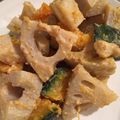 satsun's cooksnap of when they made かぼちゃとれんこんの　みそマヨサラダ.