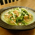 kouayaa's cooksnap of when they made 2分でできる♪水菜と油揚げの即席煮びたし.