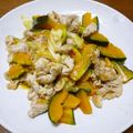 B子chan's cooksnap of when they made 豚肉とかぼちゃとアスパラのピリ辛中華炒め.