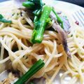MIKIKOT's cooksnap of when they made あさりと菜の花のペペロンチーノ.