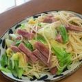 サーフブレイド's cooksnap of when they made お手軽★キャベツとウィンナのランチパスタ.