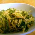 yomechann's cooksnap of when they made エノキ茸と水菜のゴマヨポン炒め〜♪.