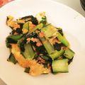 のんののはちみつ's cooksnap of when they made 小松菜の卵炒め〜鮭フレーク入り〜.