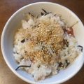 sayori-pon's cooksnap of when they made ひじきと梅干しとじゃこのおこわ.